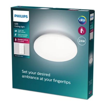 Philips - LED Dimbar taklampa LED/24W/230V 2700-6500K + fjärrkontroll