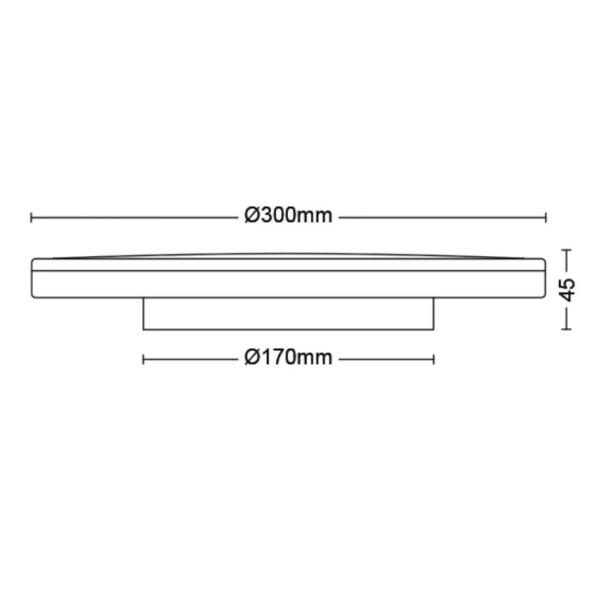 Philips - LED Dimbar taklampa SCENE SWITCH LED/18W/230V diameter 30 cm 2700K svart