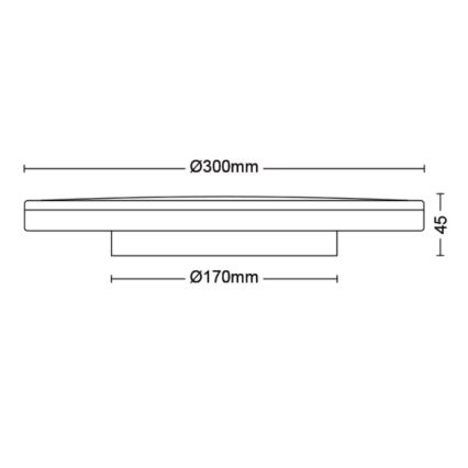 Philips - LED Dimbar taklampa SCENE SWITCH LED/18W/230V diameter 30 cm 2700K vit