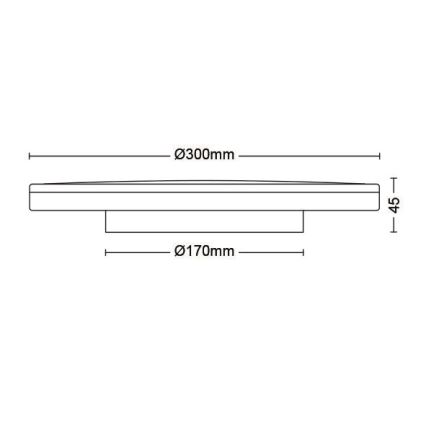 Philips - LED Dimbar taklampa SCENE SWITCH LED/18W/230V diameter 30 cm 4000K vit