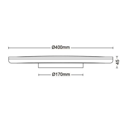 Philips - LED Dimbar taklampa SCENE SWITCH LED/22W/230V diameter 40 cm 4000K vit