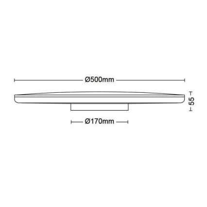 Philips - LED Dimbar taklampa SCENE SWITCH LED/36W/230V diameter 50 cm 4000K vit