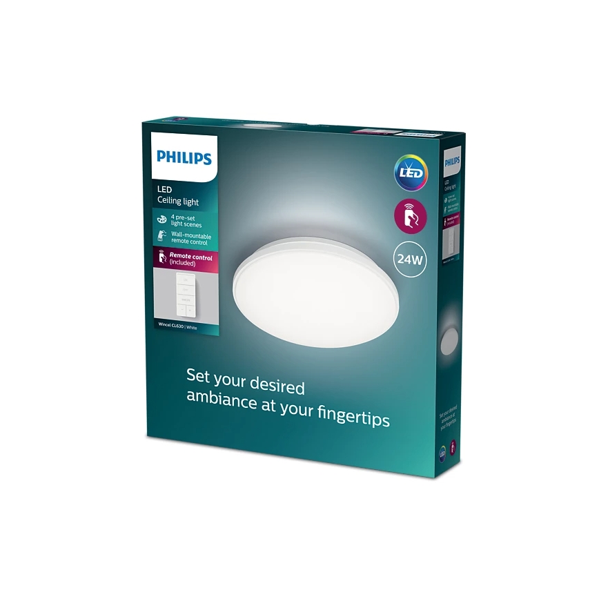 Philips - LED Dimbar taklampa LED/24W/230V 2700-6500K + fjärrkontroll
