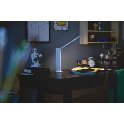 Philips - LED Dimbar touch bordslampa AMBER LED/5W/5V vit