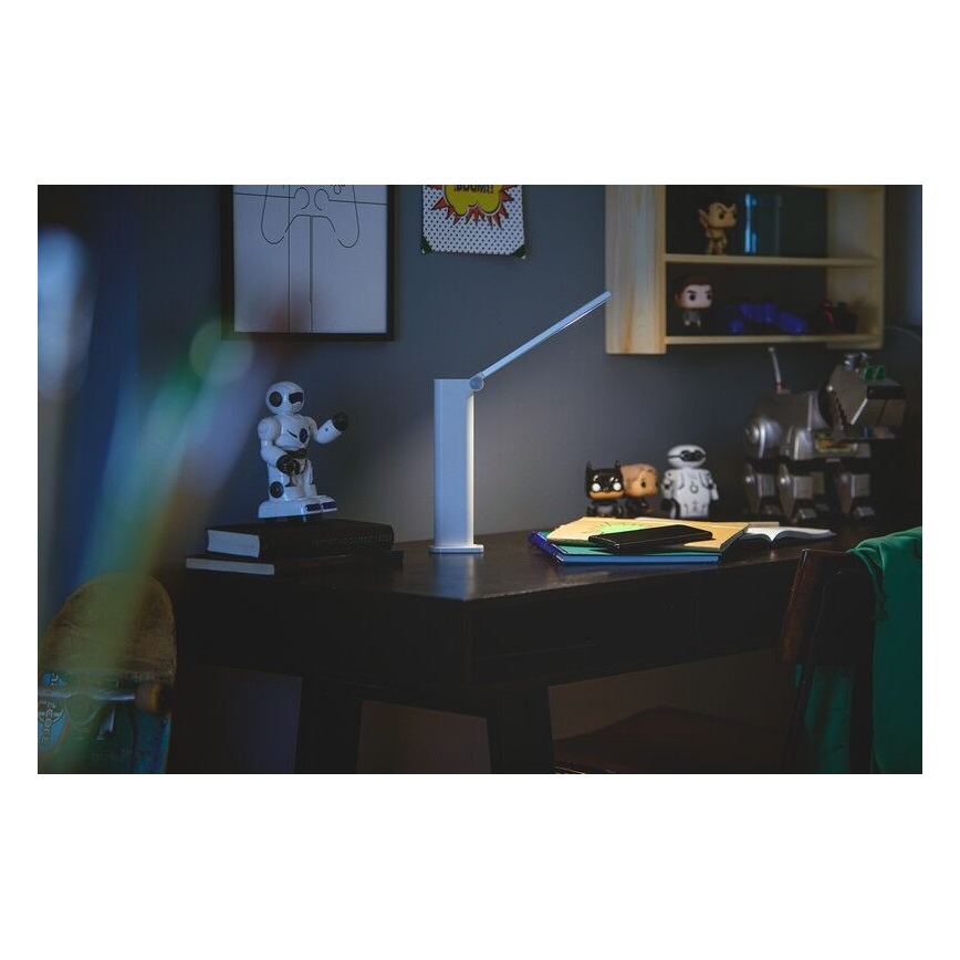 Philips - LED Dimbar touch bordslampa AMBER LED/5W/5V vit