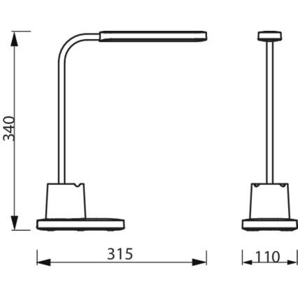 Philips - LED Dimbar touch bordslampa BUCKET LED/7W/5V 3000/4000/5700K CRI 90