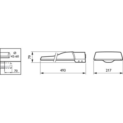 Philips BRP102 LED55/740 II DM 42-60A - LED gatulampa CORELINE MALAGA LED/39W/230V IP65 4000K