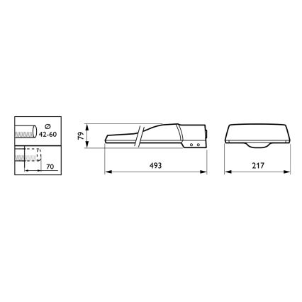 Philips - LED gatulampa CORELINE MALAGA LED/69W/230V 4000K IP65