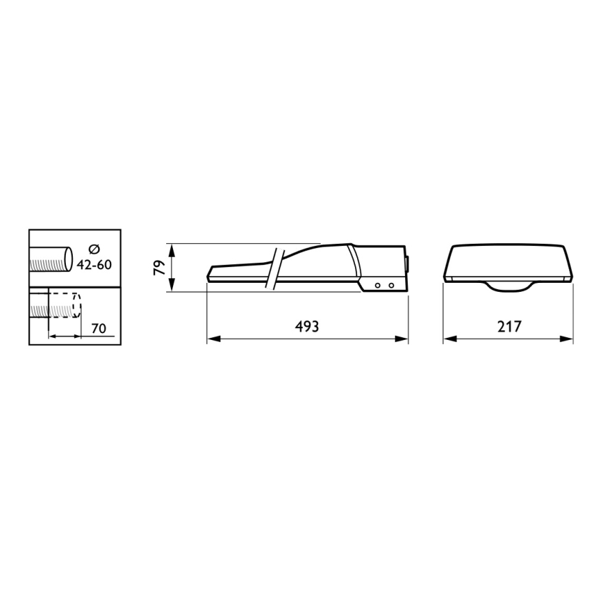 Philips - LED gatulampa CORELINE MALAGA LED/69W/230V 4000K IP65