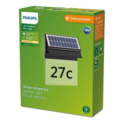 Philips - LED husnummer med solceller ENKARA LED/0,2W/3,7V 1800 mAh IP44