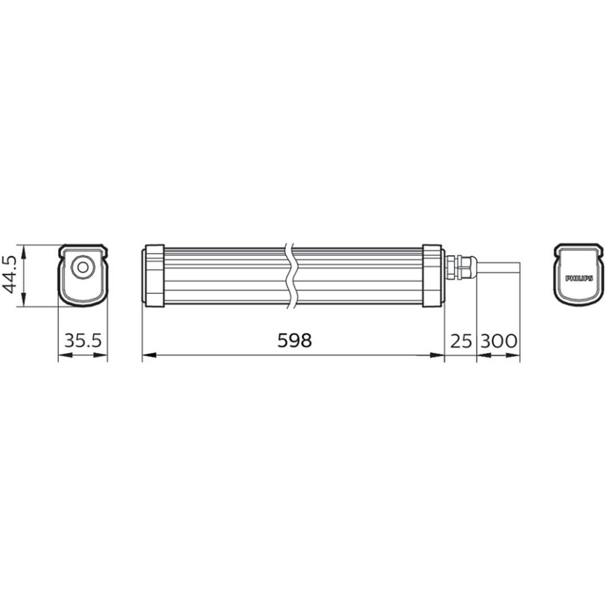 Philips - LED industriell lampa PROJECTLINE LED/17W/230V IP65