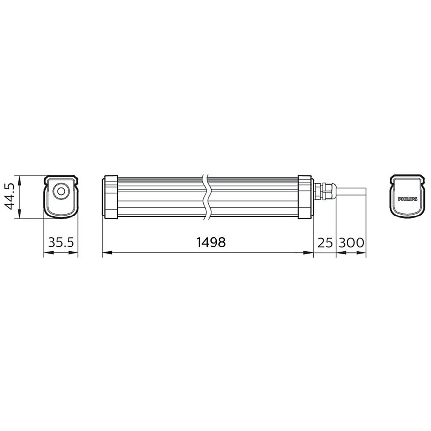 Philips - LED industriell lampa PROJECTLINE LED/54W/230V IP65