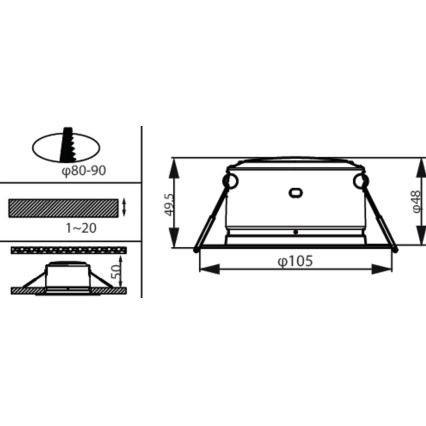 Philips - LED infälld belysning LED/2,2W/230V 3000K