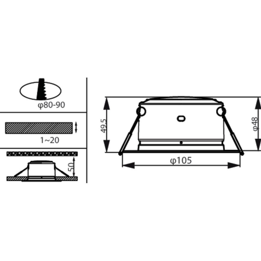 Philips - LED infälld belysning LED/2,2W/230V 3000K