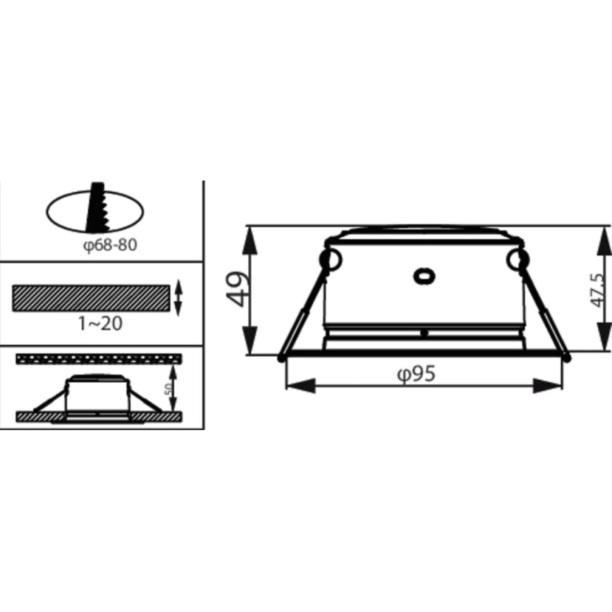 Philips - LED infälld belysning LED/2W/230V 3000K