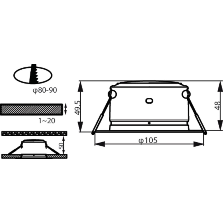 Philips - LED infälld belysning LED/4,5W/230V 3000K