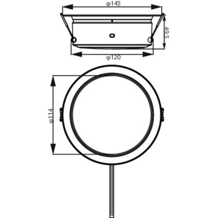 Philips - LED infälld belysning LED/4,8W/230V 3000K