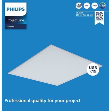 Philips - LED infälld belysning PROJECTLINE LED/36W/230V 59,5x59,5 cm