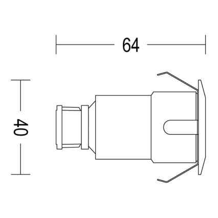 Philips - LED infälld lampa för utomhusbruk SPORE LED/1W/24V IP67