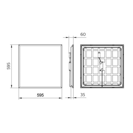 Philips - LED Infälld panel LEDINAIRE LED/34W/230V 60x60 cm 4000K