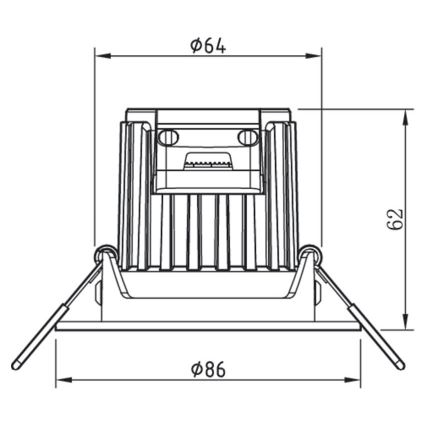 Philips - LED ljusreglerad badrumslampa  ABROSA 1xLED/9W/230V IP44