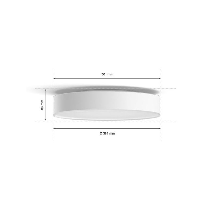 Philips - LED ljusreglerad badrumslampa  Hue DEVERE LED/19,2W/230V IP44 diameter  381 mm 2200-6500K + fjärrkontroll
