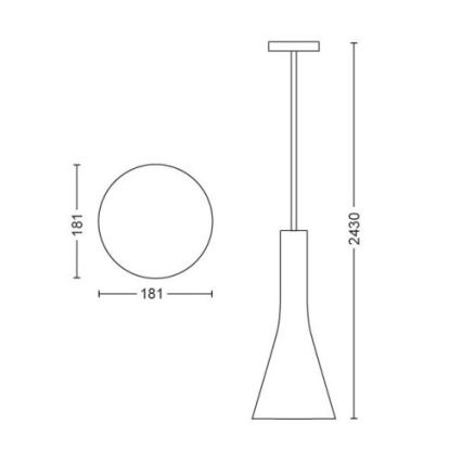 Philips - LED ljusreglerad Ljuskrona med upphängningsrem  Hue EXPLORE 1xE27/6W/230V 2200-6500K