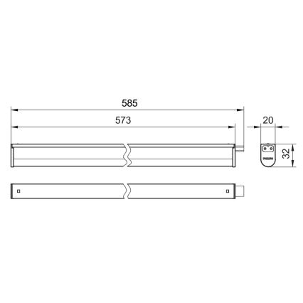 Philips - LED lampa för undersidan av köksskåp PROJECTLINE LED/6,5W/230V 3000/4000/6500K