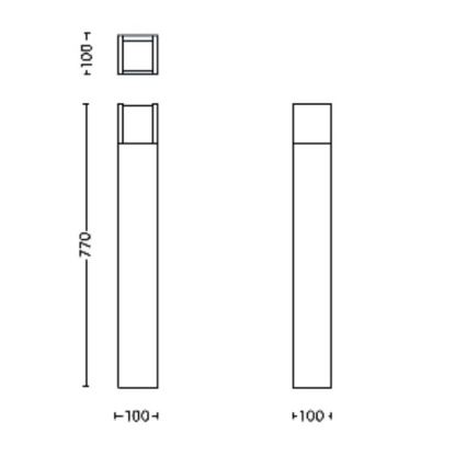Philips - LED-lampa för utomhusbruk ARBOUR LED/3,8W/230V 77 cm 2700K IP44