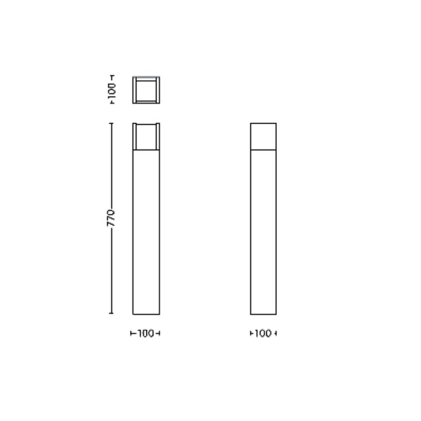 Philips - LED-lampa för utomhusbruk ARBOUR LED/3,8W/230V 77 cm 2700K IP44