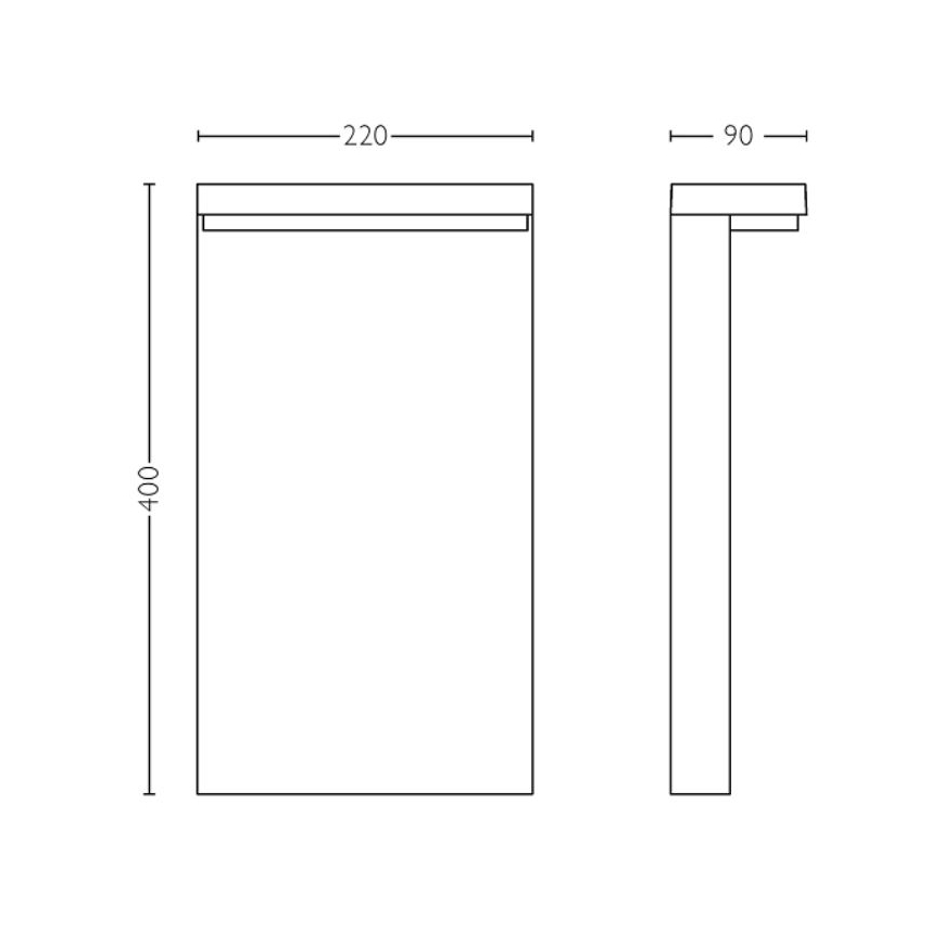 Philips - LED-lampa för utomhusbruk BUSTAN LED/3,8W/230V 2700K 40 cm IP44