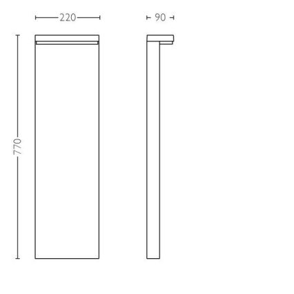 Philips - LED-lampa för utomhusbruk BUSTAN LED/3,8W/230V 2700K 77 cm IP44