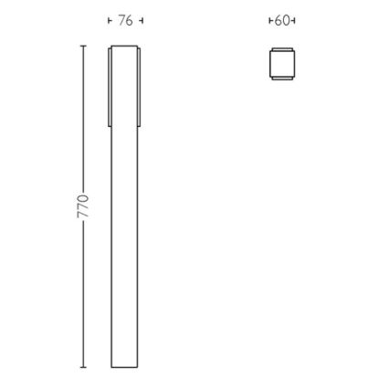 Philips - LED-lampa för utomhusbruk STRATOSPHERE LED/3,8W/230V 77 cm 2700K IP44