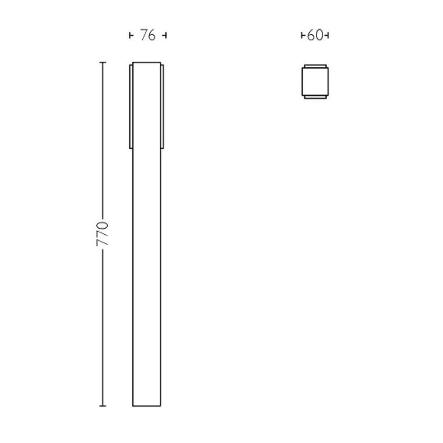 Philips - LED-lampa för utomhusbruk STRATOSPHERE LED/3,8W/230V 77 cm 2700K IP44
