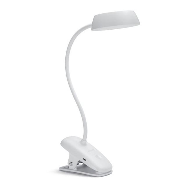 Philips - LED ljusreglerad lampa med klämma DONUTCLIP LED/3W/5V 1200 mAh CRI 90 vit