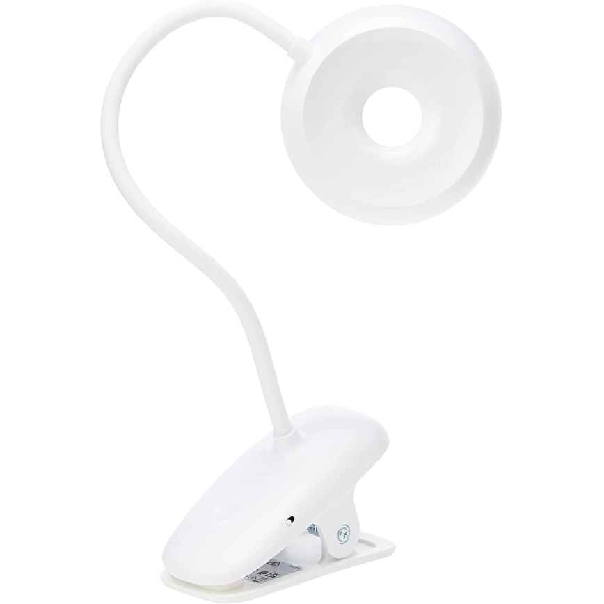 Philips - LED ljusreglerad lampa med klämma DONUTCLIP LED/3W/5V 1200 mAh CRI 90 vit