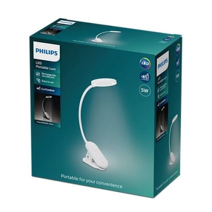 Philips - LED ljusreglerad lampa med klämma LED/5W/5V CRI 90