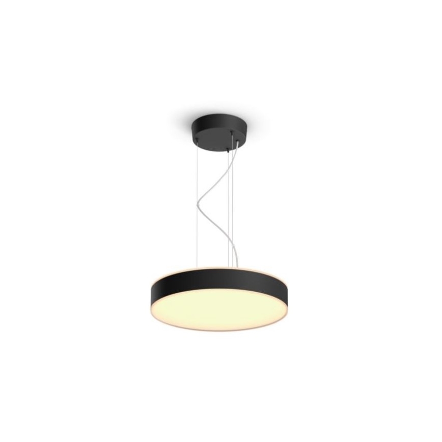 Philips - LED ljusreglerad ljuskrona på textilsladd Hue LED/33,5W/230V 2200-6500K svart + fjärrkontroll