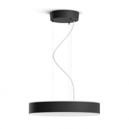 Philips - LED ljusreglerad ljuskrona på textilsladd Hue LED/33,5W/230V 2200-6500K svart + fjärrkontroll