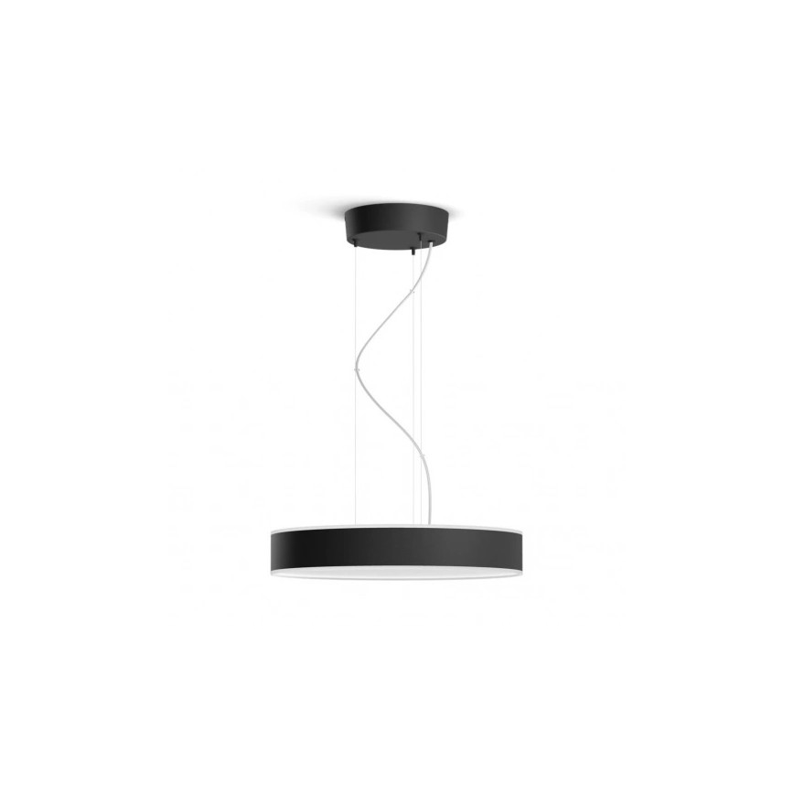Philips - LED ljusreglerad ljuskrona på textilsladd Hue LED/33,5W/230V 2200-6500K svart + fjärrkontroll