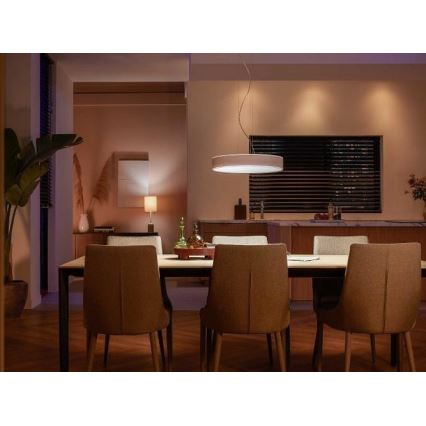 Philips - LED ljusreglerad ljuskrona på textilsladd Hue LED/33,5W/230V 2200-6500K vit + fjärrkontroll