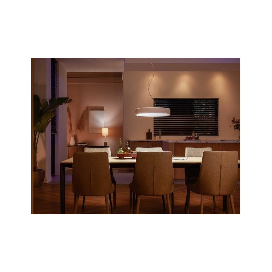 Philips - LED ljusreglerad ljuskrona på textilsladd Hue LED/33,5W/230V 2200-6500K vit + fjärrkontroll