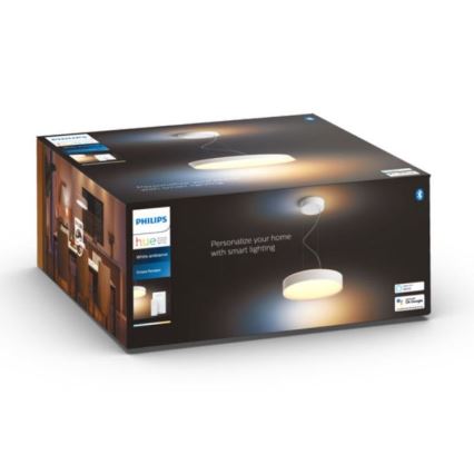 Philips - LED ljusreglerad ljuskrona på textilsladd Hue LED/33,5W/230V 2200-6500K vit + fjärrkontroll