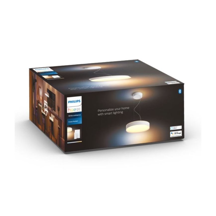 Philips - LED ljusreglerad ljuskrona på textilsladd Hue LED/33,5W/230V 2200-6500K vit + fjärrkontroll