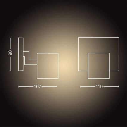 Philips - LED ljusreglerad spotlight Hue RUNNER 1xGU10/4,2W/230V 2200-6500K + fjärrkontroll vit
