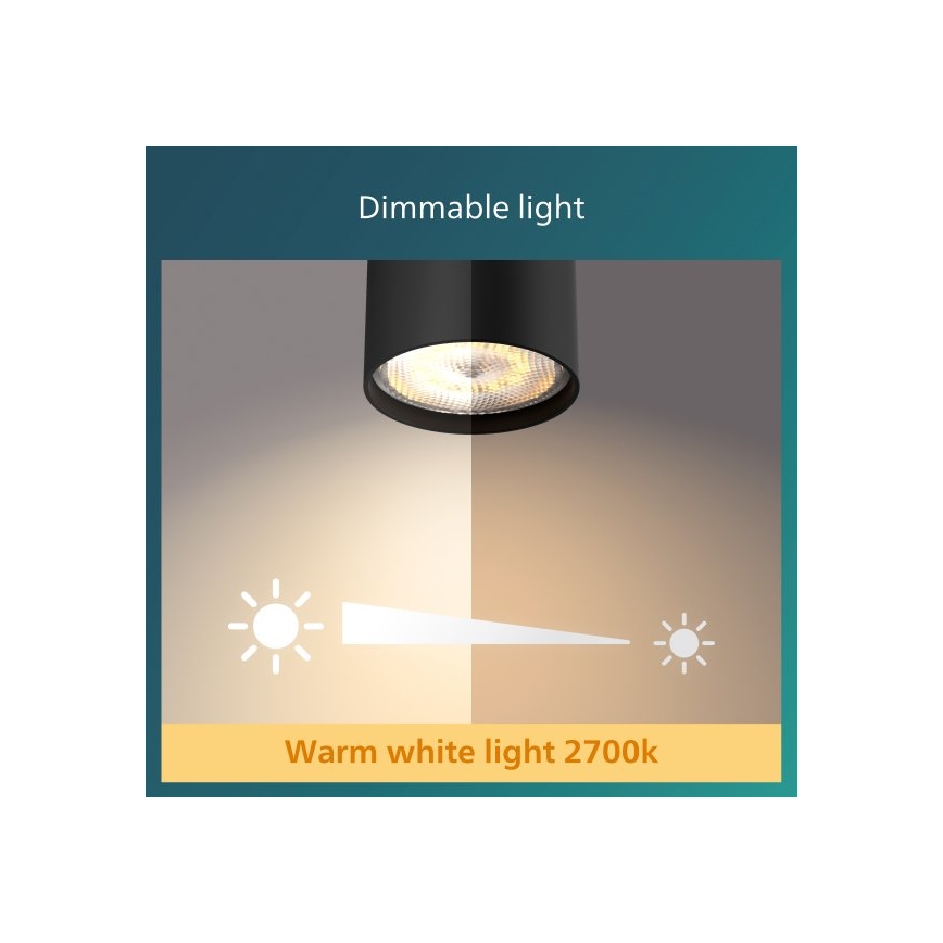Philips - LED ljusreglerad väggspotlight LED/4,5W/230V