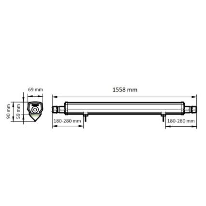 Philips - LED lysrör arbetsbelysning LED/46W/230V IP66 4000K