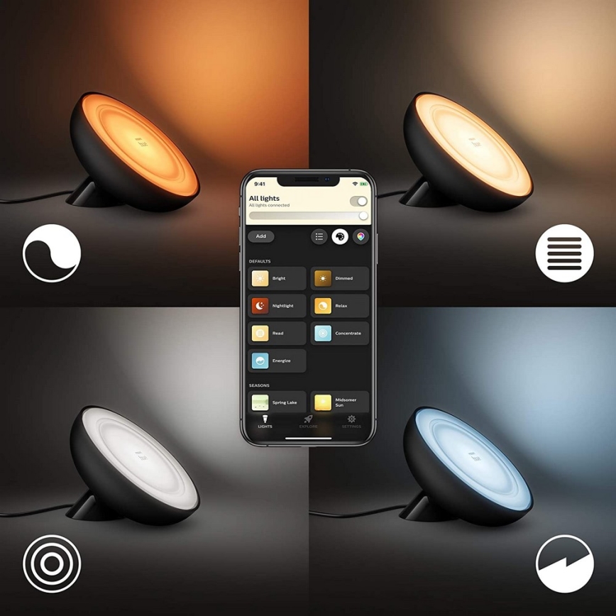 Philips - LED RGB Dimbar Bordslampa Hue BLOOM 1xLED/7,1W/230V