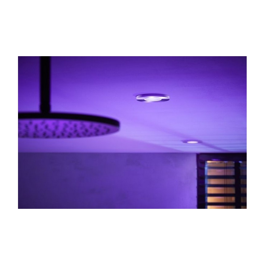 Philips - LED RGB ljusreglerad badrumslampa  Hue XAMENTO 1xGU10/5,7W/230V IP44 2000-6500K