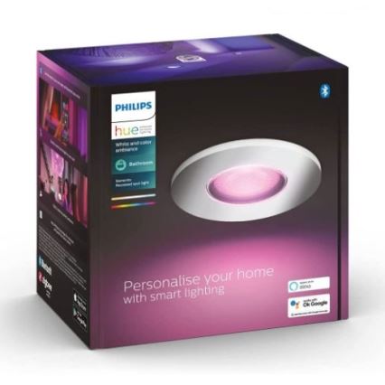 Philips - LED RGB ljusreglerad badrumslampa  Hue XAMENTO 1xGU10/5,7W/230V IP44 2000-6500K